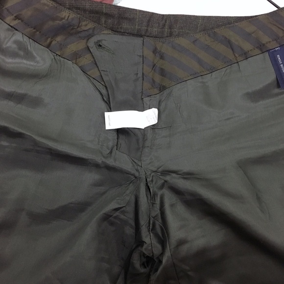 BANANA REPUBLIC Pants Martin 100% Wool Plaid Y2K Style Wide Leg Dark Academia 6 - Picture 10 of 12